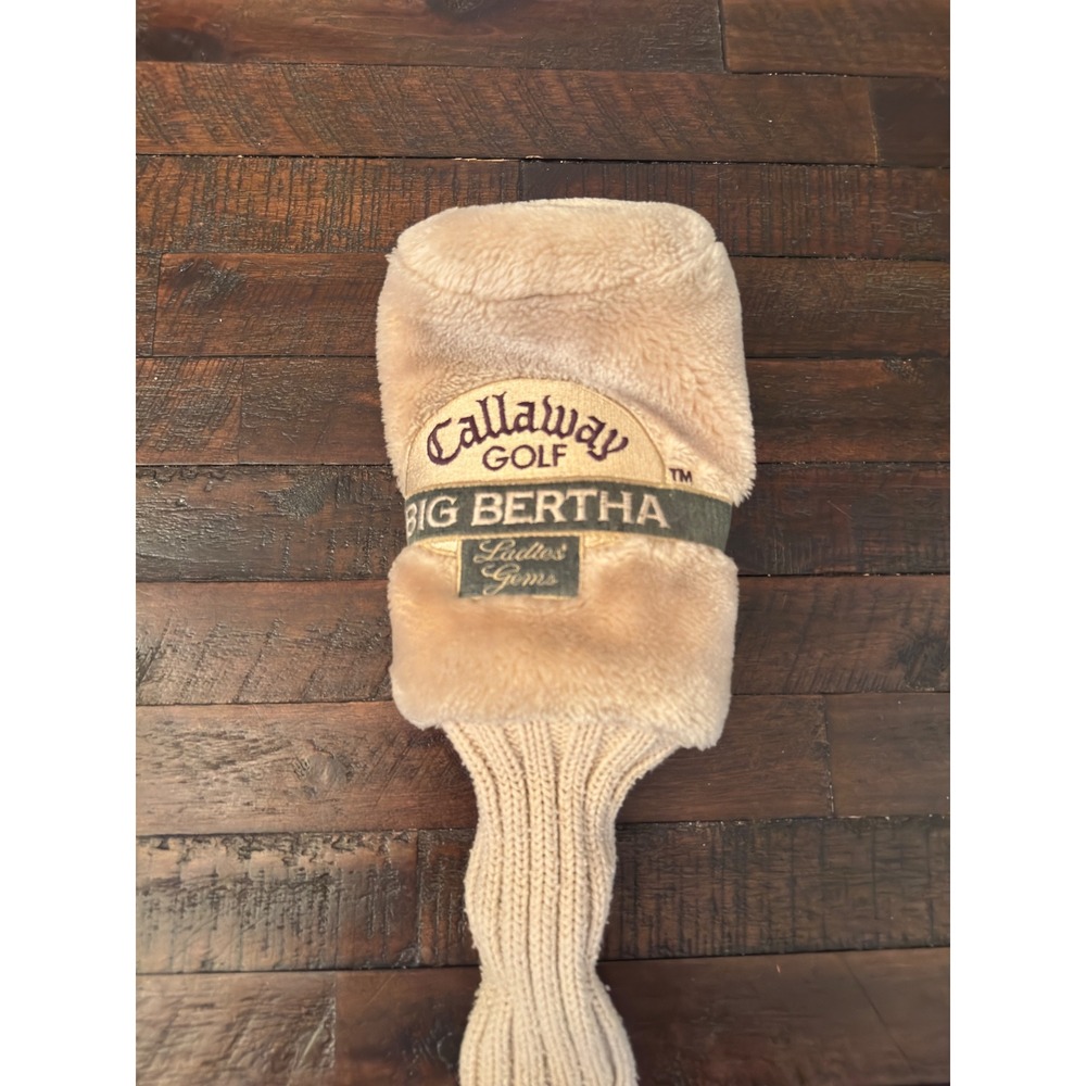 Callaway Golf Big Bertha Ladies Gems 5 Wood Headcover Tan Faux Fur Knit Sock